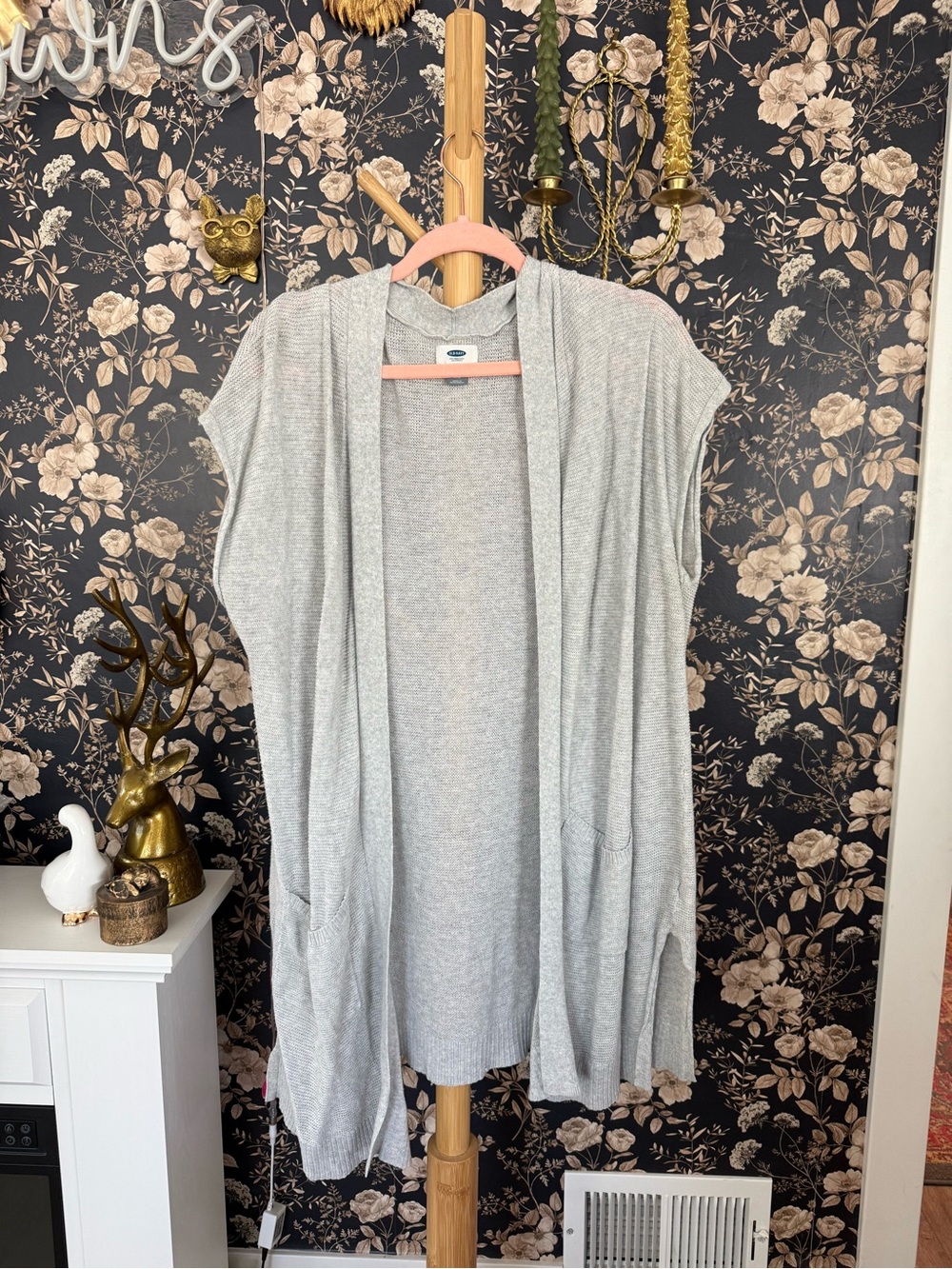 Light Gray Women's Open Front Cardigan - Old Navy